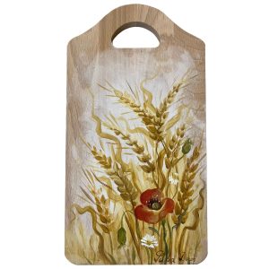 Tocator din lemn pictat manual Suba Decor 28x15cm