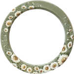 oglinda rotunda pictata