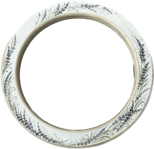 oglinda rotunda pictata