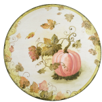 platou rotund din lemn pictat