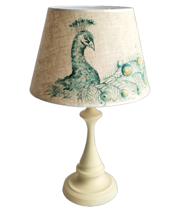 veioza pictata cu paun