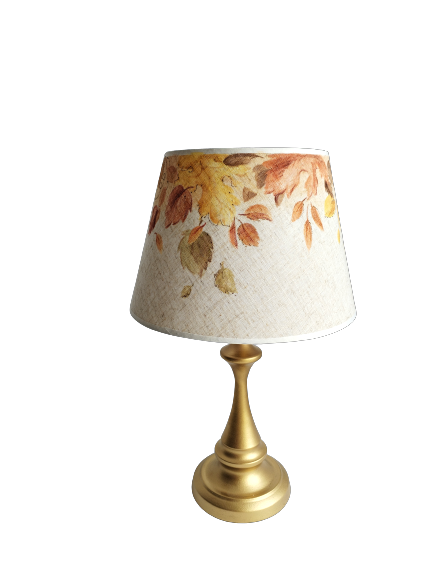 Veioza pictata cu frunze de toamna