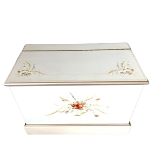 lada depozitare pictata cu maci