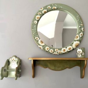 set baie pictat cu margarete, 4 piese