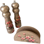 set 2 rasnite si suport servetele