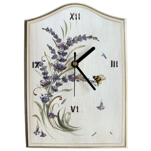 ceas pictat cu lavanda